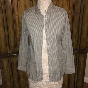 J. Crew Blue & White Top